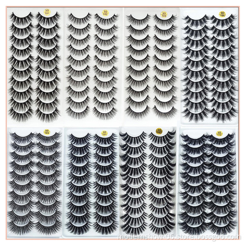 3D Mink Eyelashes Makeup Natural Long False Eyelashes Dramatic Lashes Extension HandMade Fake Eyelash